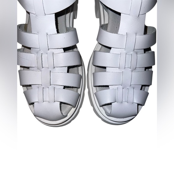 Free People Delaney Sandal In White Sz 7 - Picture 3 of 12